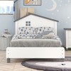 NicBex Twin/Full Size Wood Platform Bed Frame with House-Shaped Headboard for Kids/Boys/Girls,No Box Spring Needed,Easy Assembly - 2 of 4