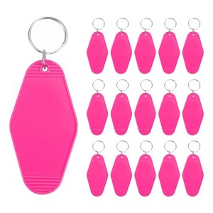 Unique Bargains Blank Vintage Motel Keychain for DIY Ornament Backpack Label 16 Pcs - 1 of 4