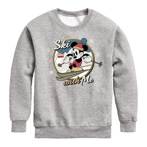 Boys' - Disney - Ski With Me Graphic Long Sleeve Fleece Sweatshirt - 1 of 4