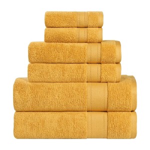 Classic Zero Twist Cotton Medium Weight Ultra-Soft Absorbent Towel Set by Blue Nile Mills - 1 of 4
