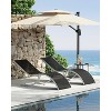 Aluminum Alloy Sun Lounger with Adjustable Reclining Positions, Plush Padding, for Indoor & Outdoor Use, Poolside, Patio, Balcony - 3 of 4