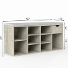 Shoe Change Stool with Cushioned Seat, Shoe Changing Bench with Organizer for Entryway, Living Room - 3 of 4