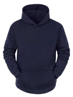 Lars Amadeus Men's Pullover Solid Long Sleeves Hooded Sweatshirts with Pocket