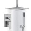 LOVMOR 10 Inch Shower System Celling High Pressure Rainfall Shower Faucet Fixture Combo Set , Chrome - 2 of 4
