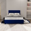 Kumasinova Modern Velvet Queen Bed Frame with Headboard,Platform Bed with Teundle and 2 Storage Drawers for Adults,Kids,No Box Spring Needed - 2 of 4