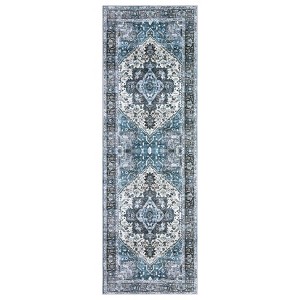 Washable Rugs 8x10 Area Rugs for Living Room,Ultra Soft Faux Wool Retro Rugs for Bedroom,Dining Room,Non Slip&Non-Shedding Low Pile Vintage Print Rug - 1 of 4
