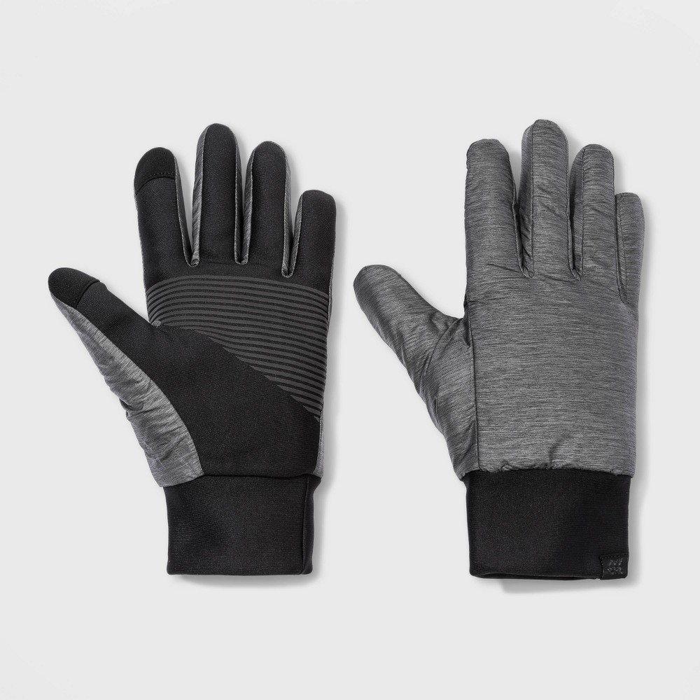 Photos - Winter Gloves & Mittens Men's Puffer Gloves - All In Motion™ Heather Gray M/L