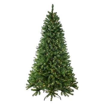 Northlight 7.5' Prelit Artificial Christmas Tree Full Multi-Function Basset Pine - Dual Color LED lights