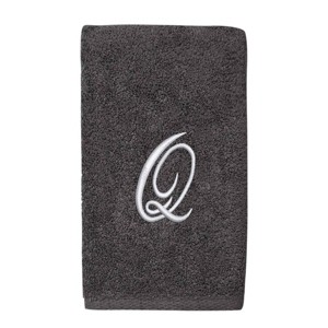Avanti  Granite with Silver Script Monogram Bath Towel Letter   Q - 1 of 3