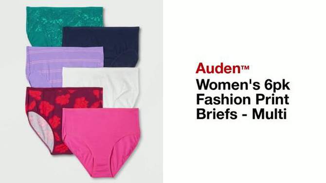 Women's 6pk Fashion Print Briefs - Auden™ Multi, 2 of 6, play video