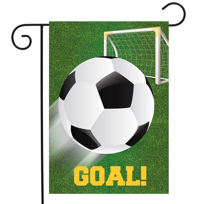Soccer Goal Outdoor Garden Flag with Soccer Ball Design