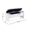 NicBex Rectangular Polyester Storage Ottoman Bench,Upholstered Storage Ottoman with Hidden Storage,Storage Bench for Living Room,Bedroom - 3 of 4