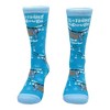 Women's Slothing Through The Snow Socks Funny Christmas Sloth Santa Claus Graphic Novelty Footwear - Crazy Dog Socks - 3 of 4