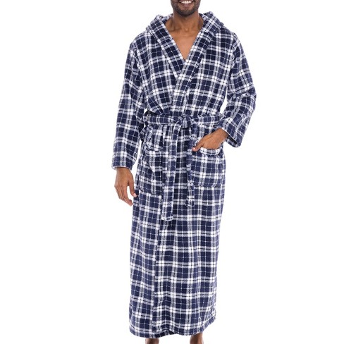 Men's Plush Plaid Fleece Robe