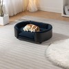Pet Sofa,Luxury Dog Beds With Solid Wood Legs And Bent Wood Back,Dog Couch Bed,Affordable Dog Kennel,Unique Dog Beds-Cuddlewood - 3 of 4