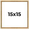 PosterPalooza | Square Classic Modern Gold Picture Frame - UV Acrylic, Foam Board Backing, Hanging Hardware - 2 of 4