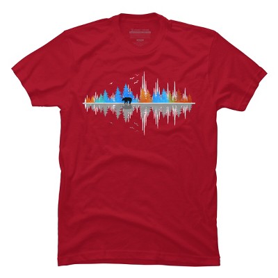 Men's Design By Humans Sounds of Nature Color Tree Notes By NomAdartStudio T-Shirt