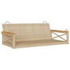 vidaXL Swing Bench Beige 42.9"x24.4"x15.7" Poly Rattan - 2 of 4