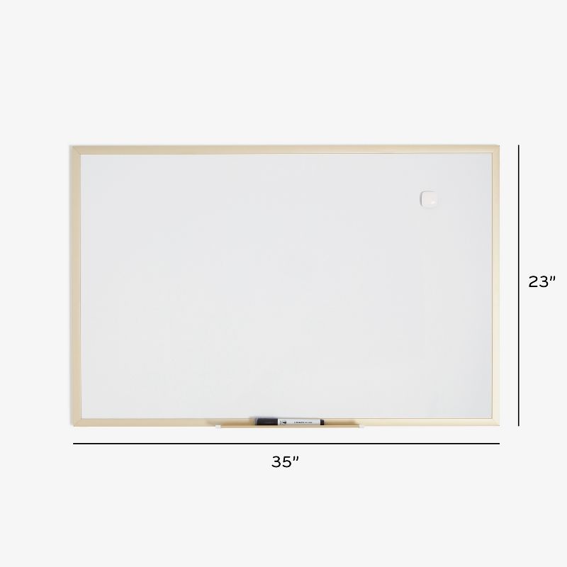 U Brands 23"x35" Magnetic Dry Erase Board with Marker, 4 of 10