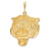 Black Bow Jewelry 14k Yellow Gold Large Tiger's Head Pendant - 3 of 4