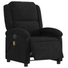 vidaXL Electric Massage Recliner Chair - Wingback Black Velvet Armchair with Vibration Function & Motorized Recline for Living Room/Bedroom - 3 of 4