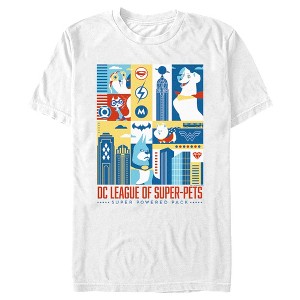 Men's DC League of Super-Pets City Character Panels T-Shirt - 1 of 4