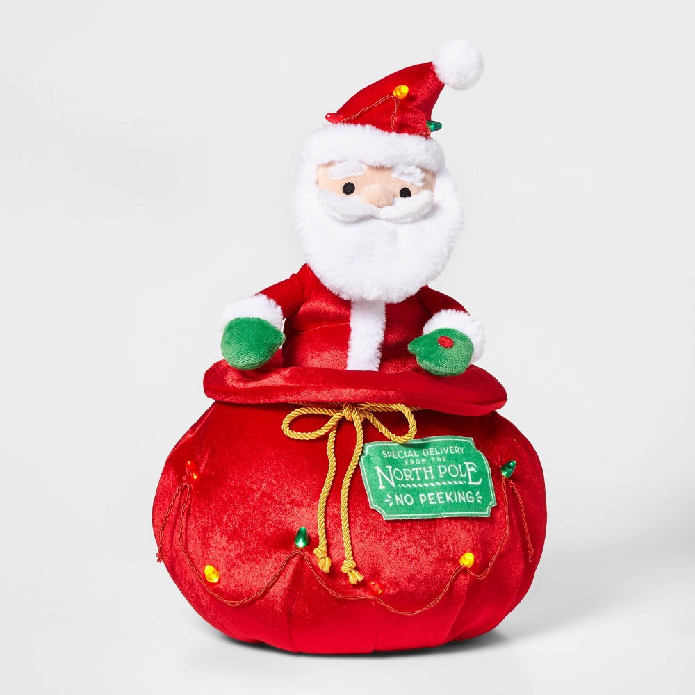 Santa & His Toy Bag Decorative Figurine - Wondershop