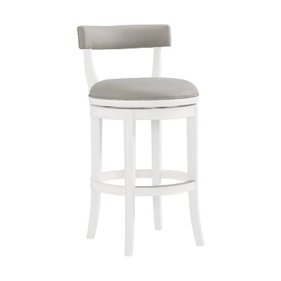 Hanover Swivel Bar Height Stool White Gray Alaterre Furniture