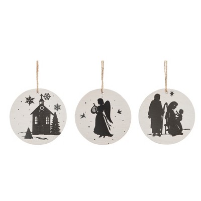 Gallerie II Church Angel Nativity Silhouette Ornaments, A/3