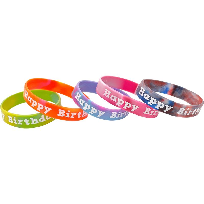 Teacher Created Resources® Tie-Dye Happy Birthday Wristbands, 10 Per Pack, 6 Packs, 1 of 3