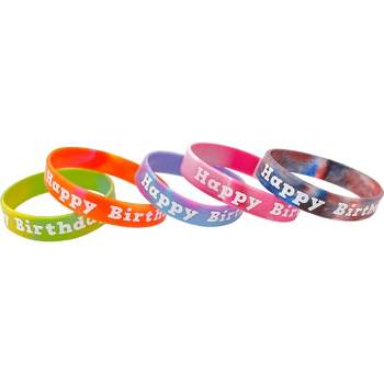 Teacher Created Resources® Tie-Dye Happy Birthday Wristbands, 10 Per Pack, 6 Packs