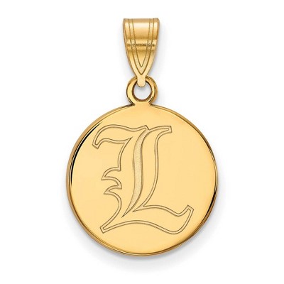 Black Bow Jewelry 14k Yellow Gold Louisville Cardinals NCAA Medium Pendant