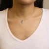 Haus of Brilliance Silver Diamond Accent Mom with Heart Pendant Necklace - 4 of 4