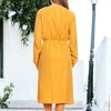 Anna-Kaci Women's Long-Sleeve Button Down Swing Dress for Casual Looks - 4 of 4