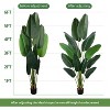 Tree City 6 Ft Artificial Bird of Paradise Plant - Fake Tropical Palm Tree with Pot, Realistic Banana Leaf, 2 Pack - 3 of 4