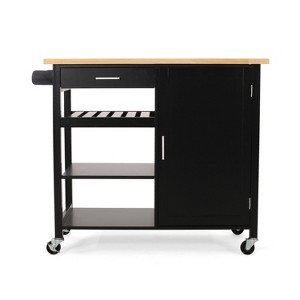NicBex 41.75Inch Rolling Kitchen Island with 1 Drawer,3 Open Shelves and 1 Door Cabinet - 1 of 4