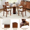 Tangkula Wooden Dining Chair Set of 4 w/Acacia Wood Legs Padded Seat Curved Back - 4 of 4