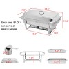 KTMBDW 8 Quart Chafing Dish Buffet Set, Stainless Steel Catering Serve Chafer, Restaurant Food Warmer, Rectangular Buffet Stove for Party (2 Pack) - 4 of 4