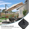 PURPLE LEAF 8'/9'/10' Cantilever Umbrella Square Outdoor Patio Umbrella with 360 Rotation Adjustable Garden Pool Umbrella With Base - 2 of 4