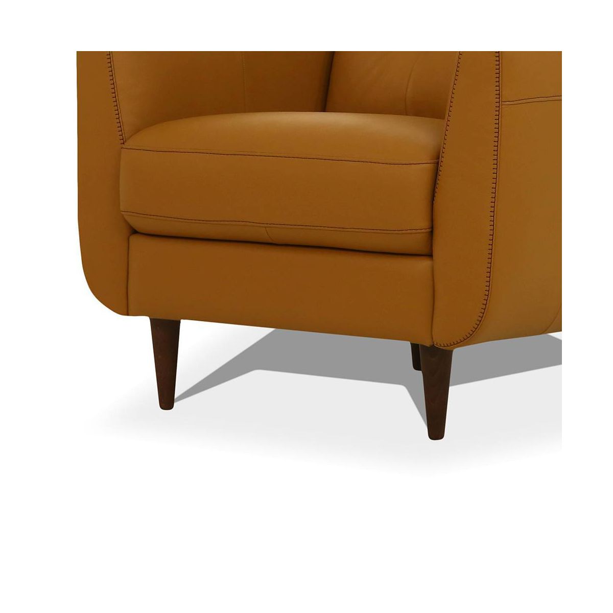 35" Radwan Chair Camel Leather - Acme Furniture: Button-Tufted, Wood Legs, No Assembly Required - thumbnail 5