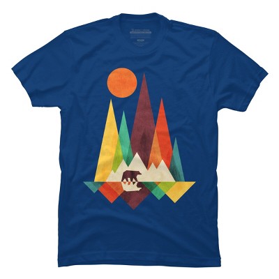 Men's Design By Humans Mountain Bear By radiomode T-Shirt