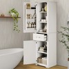 Rbied 20.00 in. W x 15.80 in. D x 72.10 in. H Bathroom Storage Cabine Linen Cabinet with Adjustable Shelf - 2 of 4