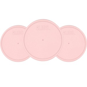 iLIDS 3pk Wide Mouth Storage Lid - Pale Pink: Replacement Lids, Dishwasher-Safe, Cold Beverages - 1 of 4