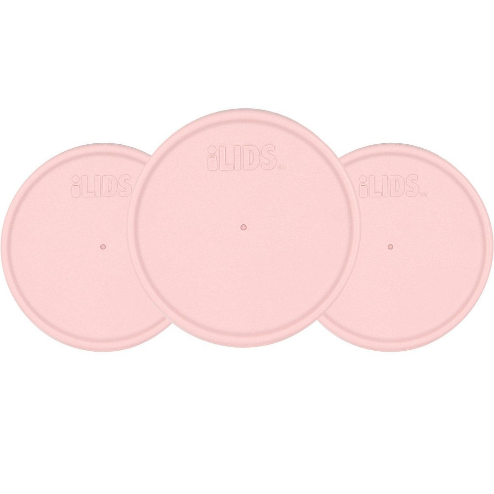 Photos - Glass iLIDS 3pk Wide Mouth Storage Lid - Pale Pink