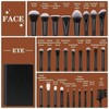 Professional Makeup Brushes Set 27Pcs, Premium Synthetic Kabuki Foundation Blending Face Powder Blush Concealer Eye Shadow Brushes - 3 of 4