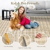 Washable Modern Striped Area Rug with Non-Slip Backing, Stain Resistant, Low Pile Soft Touch Carpet, Folding Floor Cover for Bedroom and Apartment. - 4 of 4
