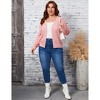 Coolmee Plus Size Cardigan Sweaters for Women Fashion Long Sleeve Midweight Outerwear Loose Fit Button Open Front Tops - 4 of 4