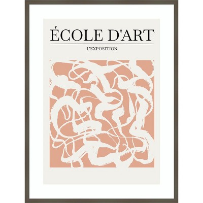Svelte Clay Grey Framed Abstract Art Print 31 x 41