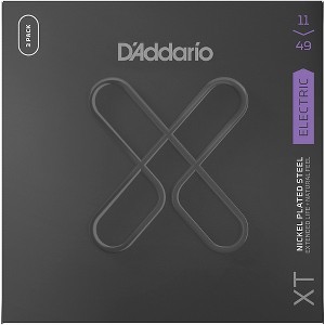 D'Addario XT Nickel-Plated Electric Guitar Strings 11-49, Medium 3-Pack - 1 of 3