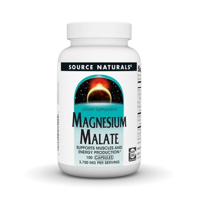 Magnesium Malate by Source Naturals, Inc.  -  100 Capsule